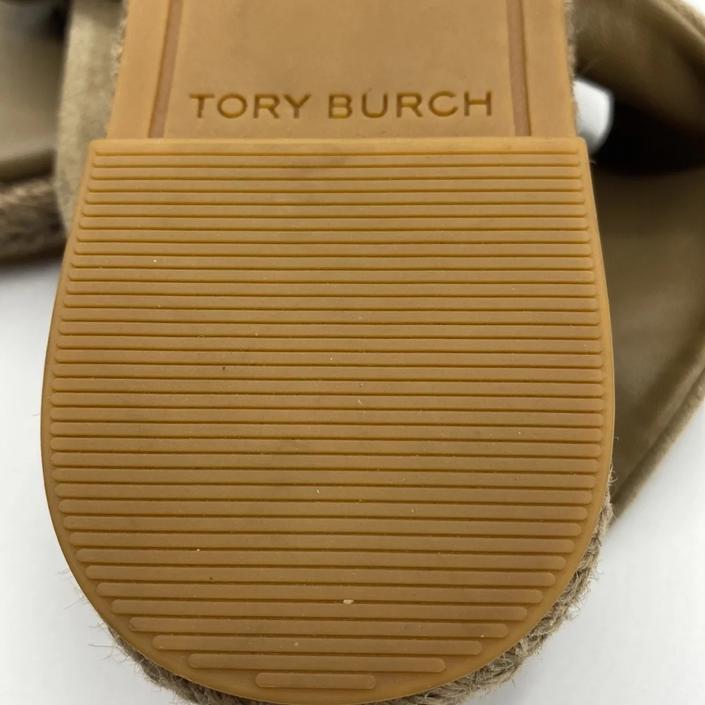 NWOB Tory Burch‎ Suede Slingback Espadrilles In Leccio Tan Size 5